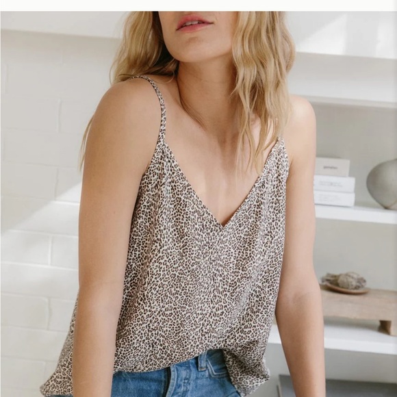 Jenni Kayne animal print camisole top with adjustable straps - Picture 1 of 7